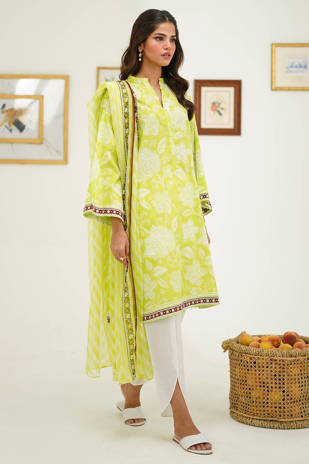 Zellbury | Unstitched 2 Piece Lawn | Shirt Dupatta - 1388 by Maria Faisal - Registered Vendor of : Zellbury Women - type : Essential Unstitched - 100% original wedding dresses