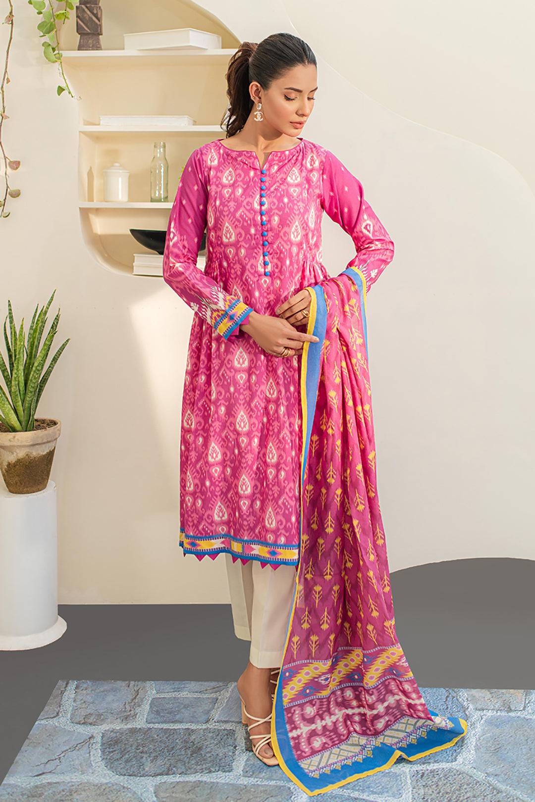 Zellbury | Unstitched 2 Piece Lawn | Shirt Dupatta - 1653 by Maria Faisal - Registered Vendor of : Zellbury Women - type : Essential Unstitched - 100% original wedding dresses