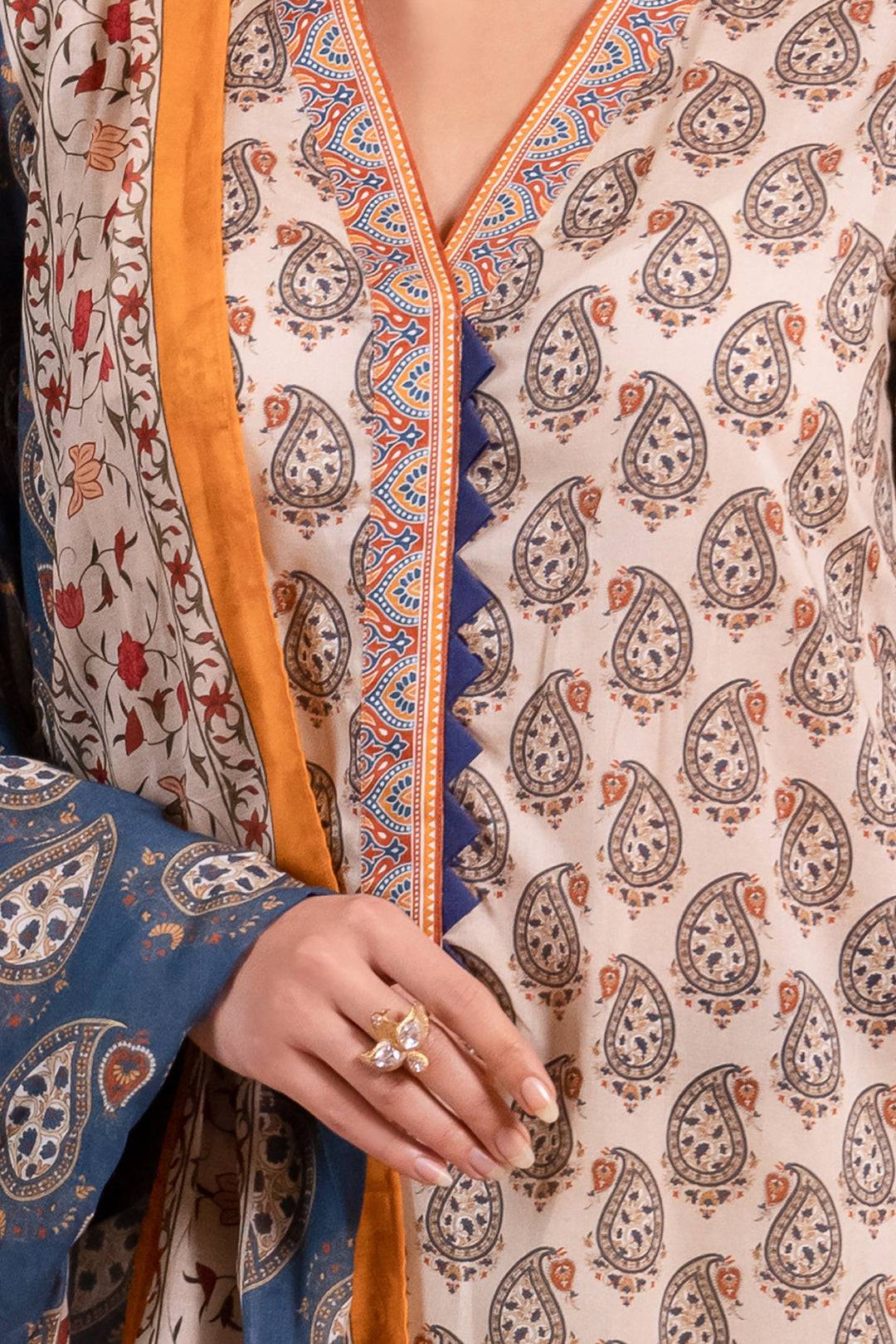 Zellbury | Unstitched 3 Piece Lawn | Shirt Shalwar Dupatta - 1067 by Maria Faisal - Registered Vendor of : Zellbury Women - type : Essential Unstitched - 100% original wedding dresses