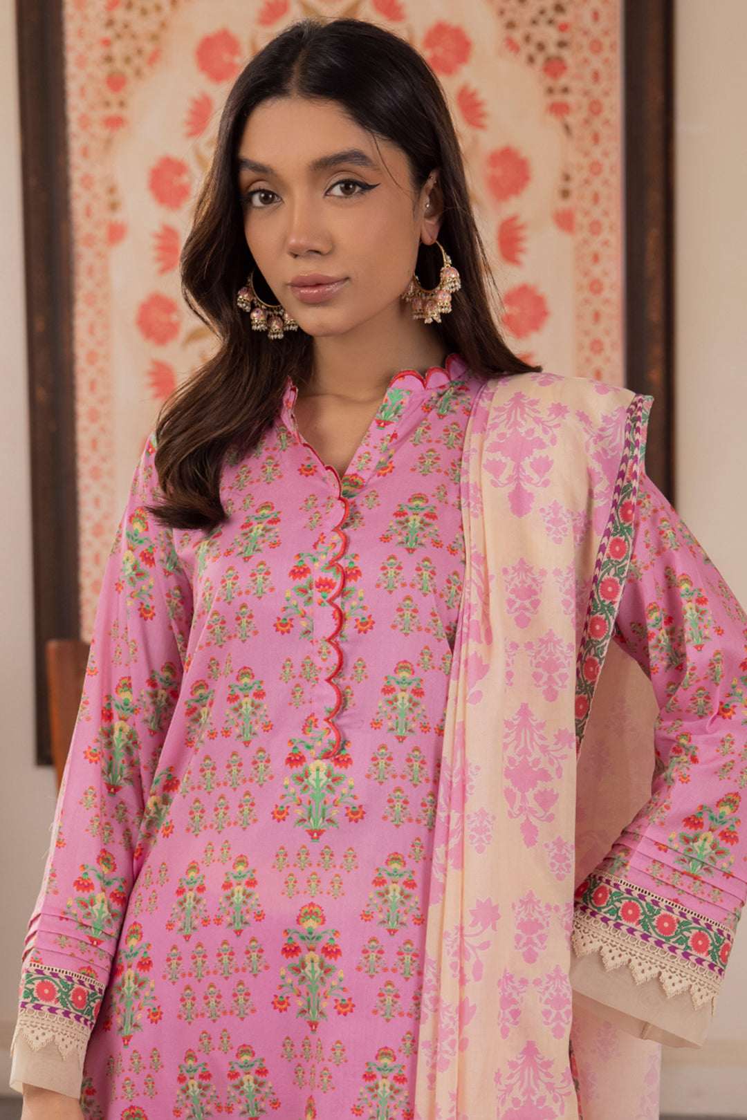 Zellbury | Unstitched 3 Piece Lawn | Shirt Shalwar Dupatta - 1070 - Designer Dress with Intricate embroidery and embellishments. Shop elegent wedding dress at Maria Faisal.
