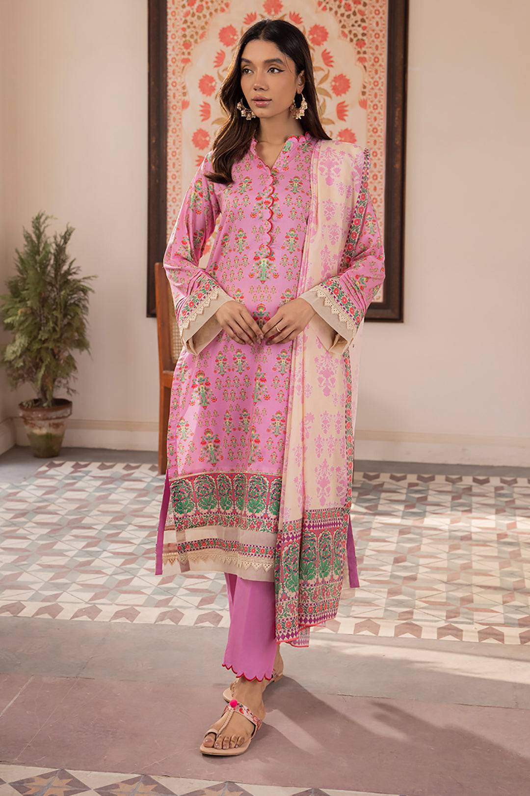 Zellbury | Unstitched 3 Piece Lawn | Shirt Shalwar Dupatta - 1070 by Maria Faisal - Registered Vendor of : Zellbury Women - type : Essential Unstitched - 100% original wedding dresses