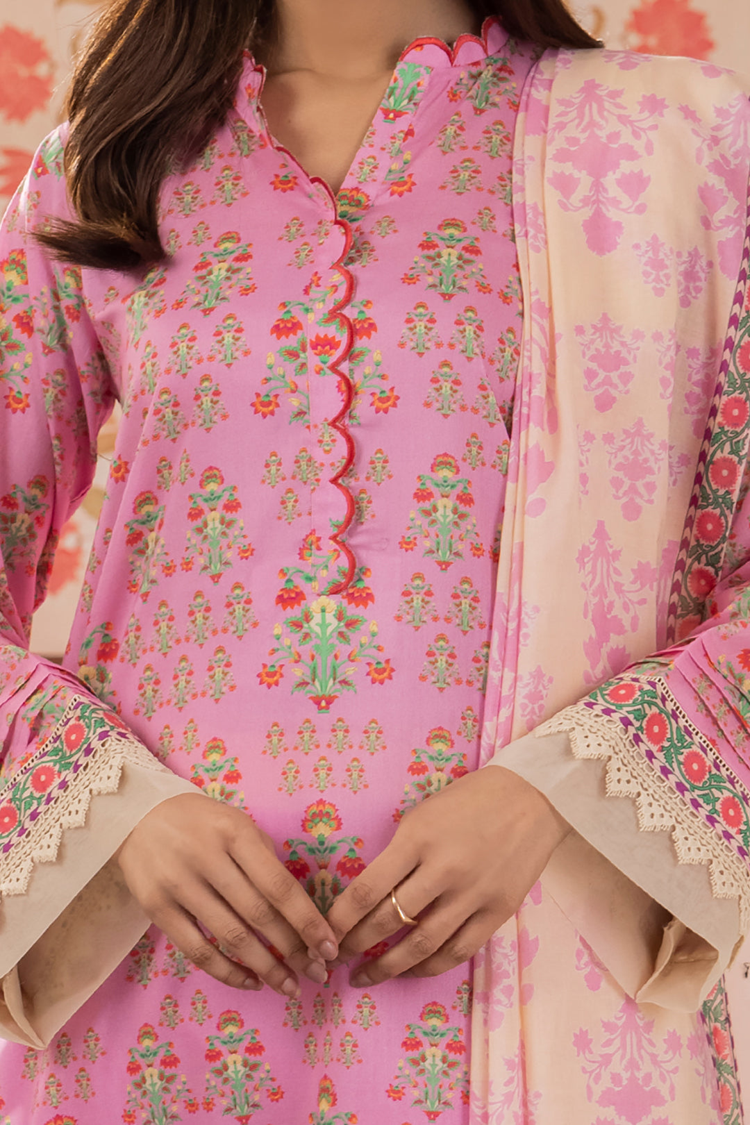 Zellbury | Unstitched 3 Piece Lawn | Shirt Shalwar Dupatta - 1070 - Designer Dress with Intricate embroidery and embellishments. Shop elegent wedding dress at Maria Faisal.