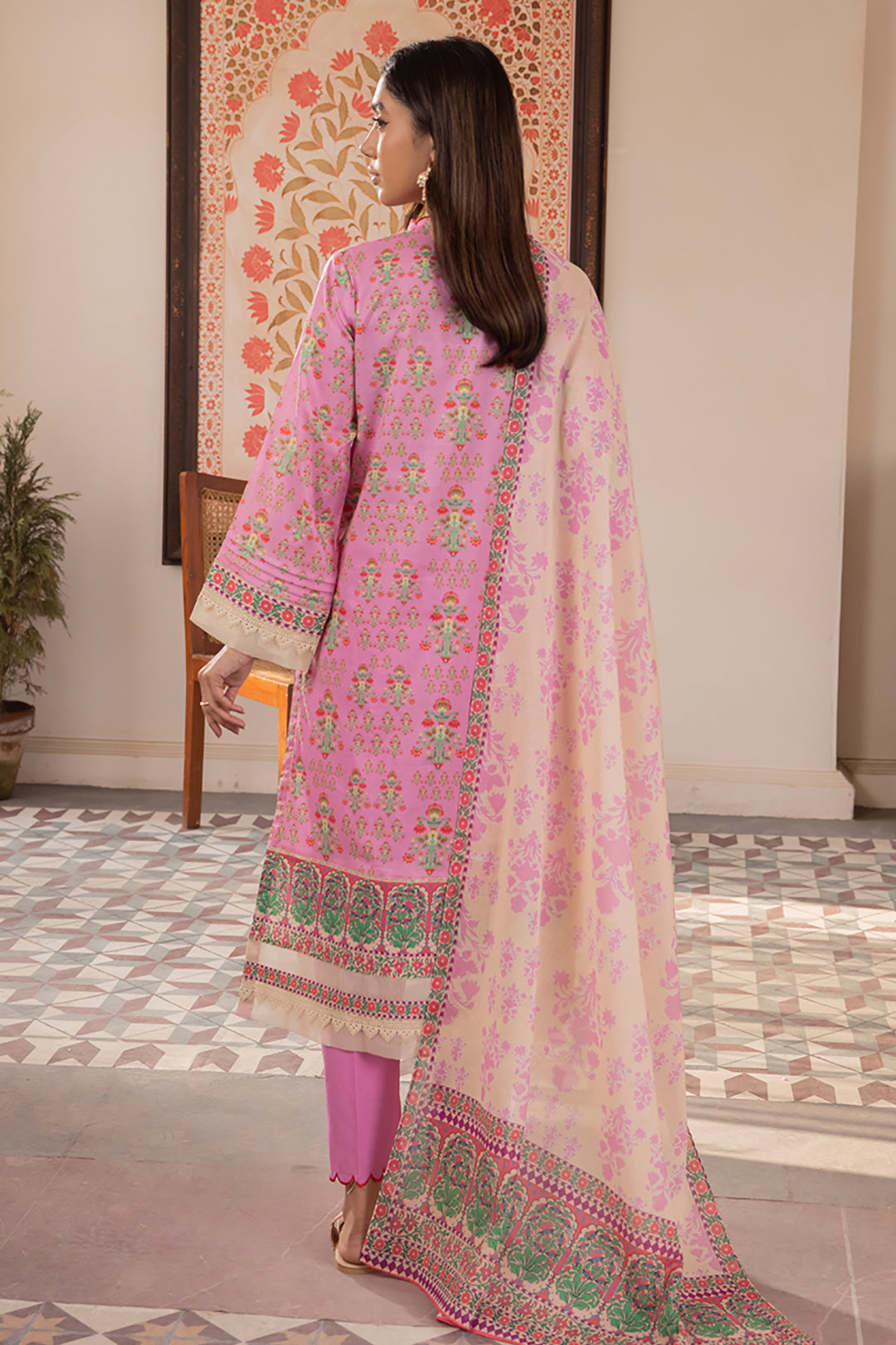 Zellbury | Unstitched 3 Piece Lawn | Shirt Shalwar Dupatta - 1070 - Designer Dress with Intricate embroidery and embellishments. Shop elegent wedding dress at Maria Faisal.