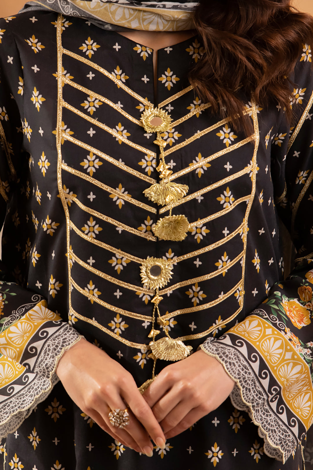 Zellbury | Unstitched 3 Piece Lawn | Shirt Shalwar Dupatta - 1081 - Designer Dress with Intricate embroidery and embellishments. Shop elegent wedding dress at Maria Faisal.