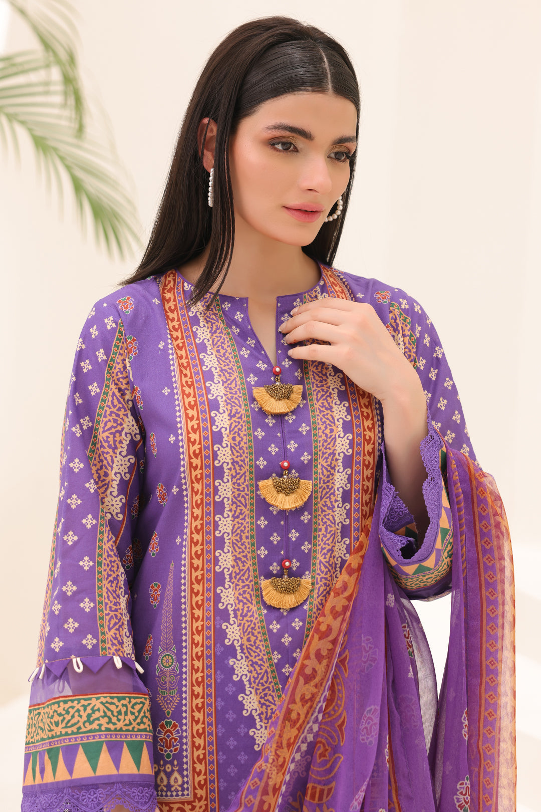 Zellbury | Unstitched 3 Piece Lawn | Shirt Shalwar Dupatta - 1189 - Designer Dress with Intricate embroidery and embellishments. Shop elegent wedding dress at Maria Faisal.