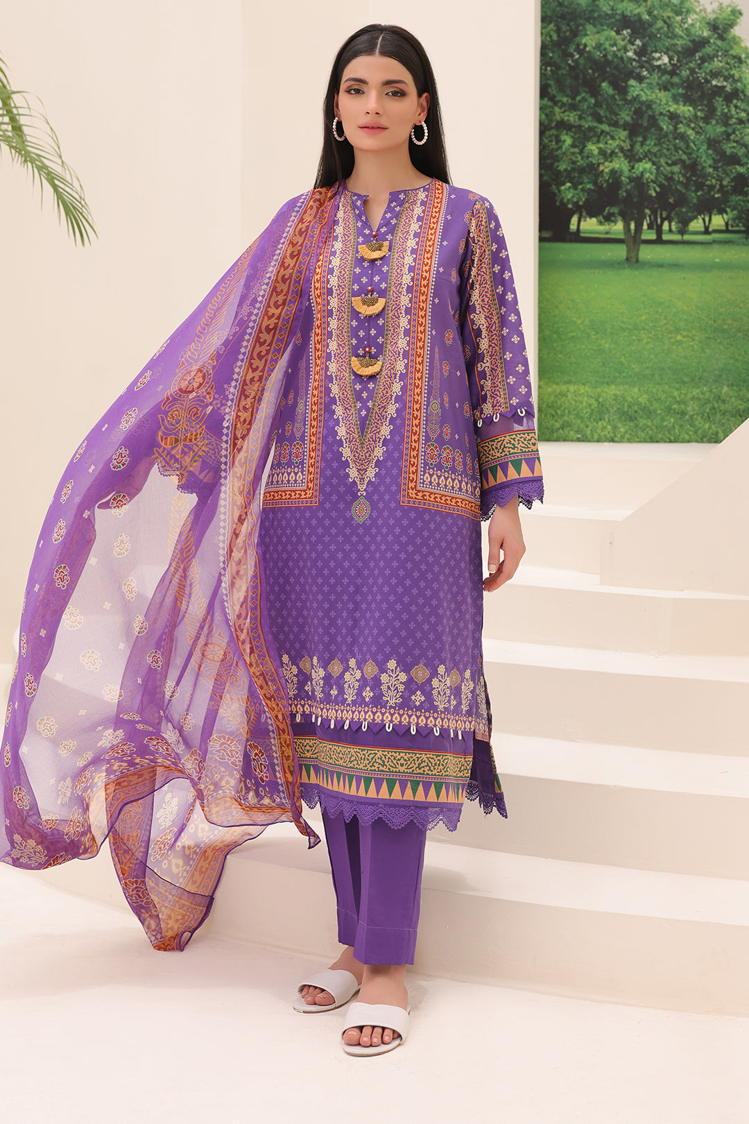 Zellbury | Unstitched 3 Piece Lawn | Shirt Shalwar Dupatta - 1189 - Designer Dress with Intricate embroidery and embellishments. Shop elegent wedding dress at Maria Faisal.