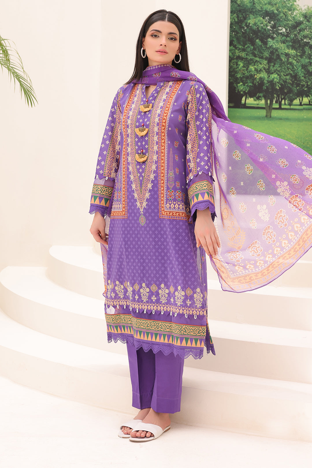 Zellbury | Unstitched 3 Piece Lawn | Shirt Shalwar Dupatta - 1189 - Designer Dress with Intricate embroidery and embellishments. Shop elegent wedding dress at Maria Faisal.
