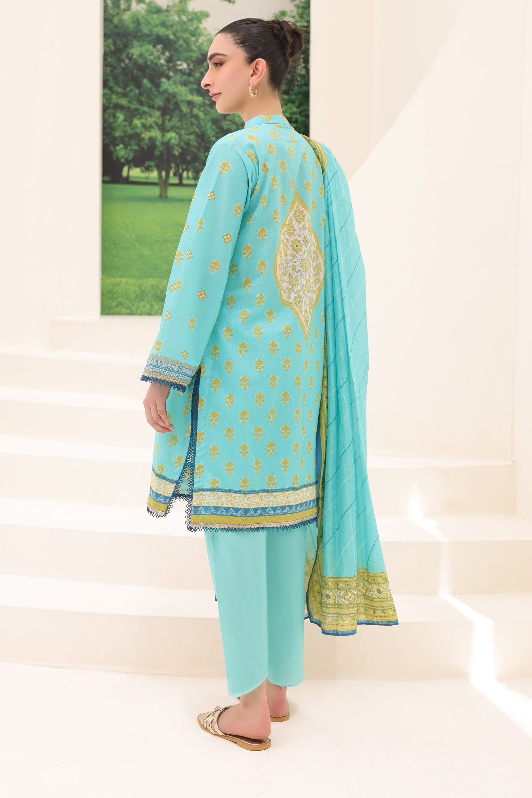 Zellbury | Unstitched 3 Piece Lawn | Shirt Shalwar Dupatta - 1191 - Designer Dress with Intricate embroidery and embellishments. Shop elegent wedding dress at Maria Faisal.