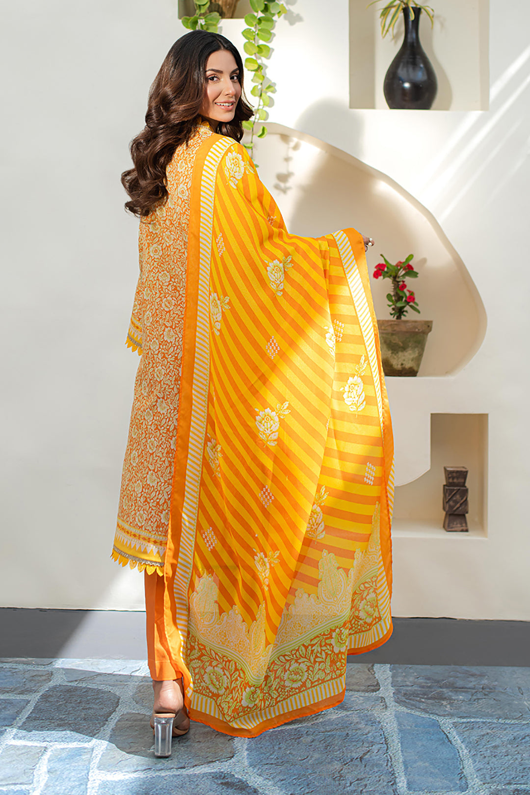 Zellbury | Unstitched 3 Piece Lawn | Shirt Shalwar Dupatta - 1197 - Designer Dress with Intricate embroidery and embellishments. Shop elegent wedding dress at Maria Faisal.