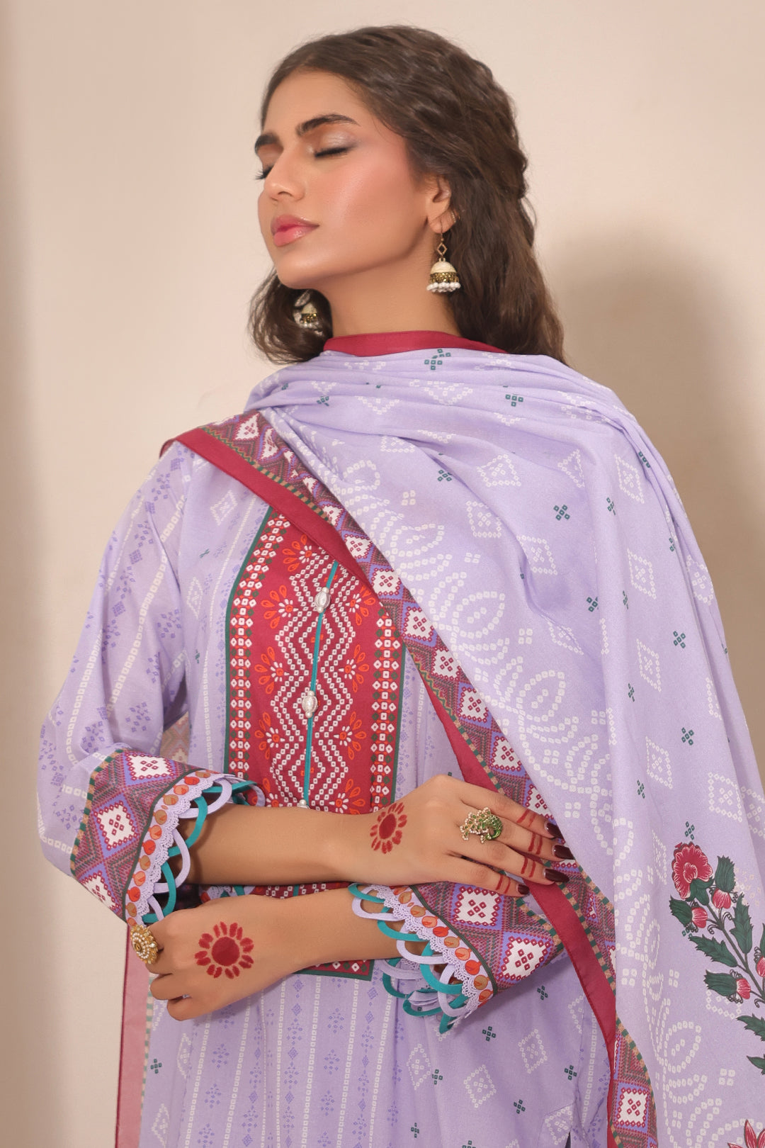 Zellbury | Unstitched 3 Piece Lawn | Shirt Shalwar Dupatta - 1213 - Designer Dress with Intricate embroidery and embellishments. Shop elegent wedding dress at Maria Faisal.