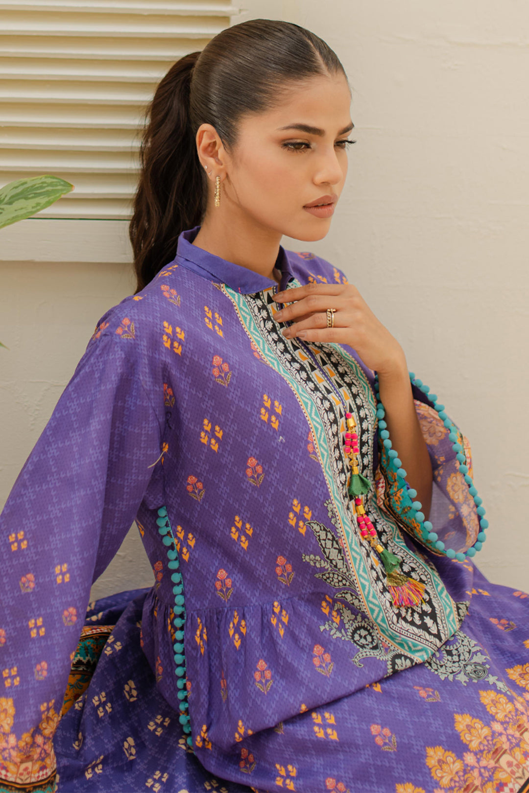 Zellbury | Unstitched 3 Piece Lawn | Shirt Shalwar Dupatta - 1215 - Designer Dress with Intricate embroidery and embellishments. Shop elegent wedding dress at Maria Faisal.
