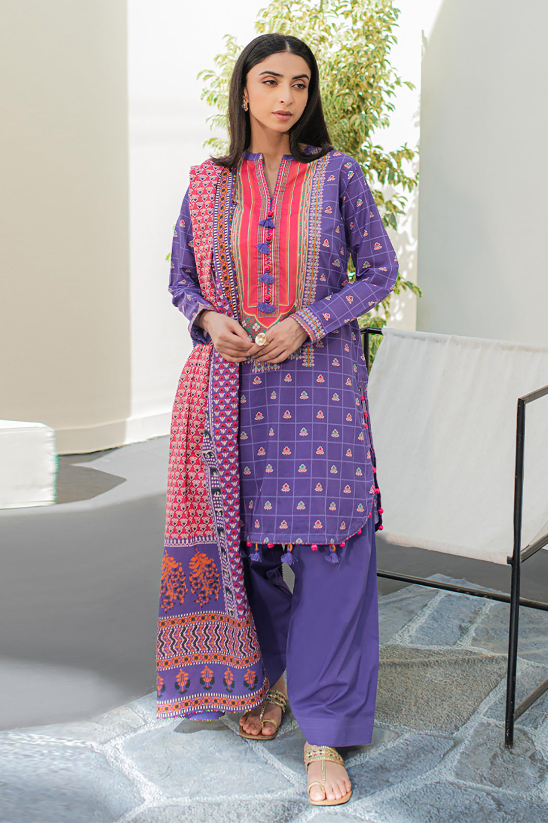 Zellbury | Unstitched 3 Piece Lawn | Shirt Shalwar Dupatta - 1217 - Designer Dress with Intricate embroidery and embellishments. Shop elegent wedding dress at Maria Faisal.