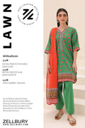 Zellbury | Unstitched 3 Piece Lawn | Shirt Shalwar Dupatta - 1221 - Designer Dress with Intricate embroidery and embellishments. Shop elegent wedding dress at Maria Faisal.