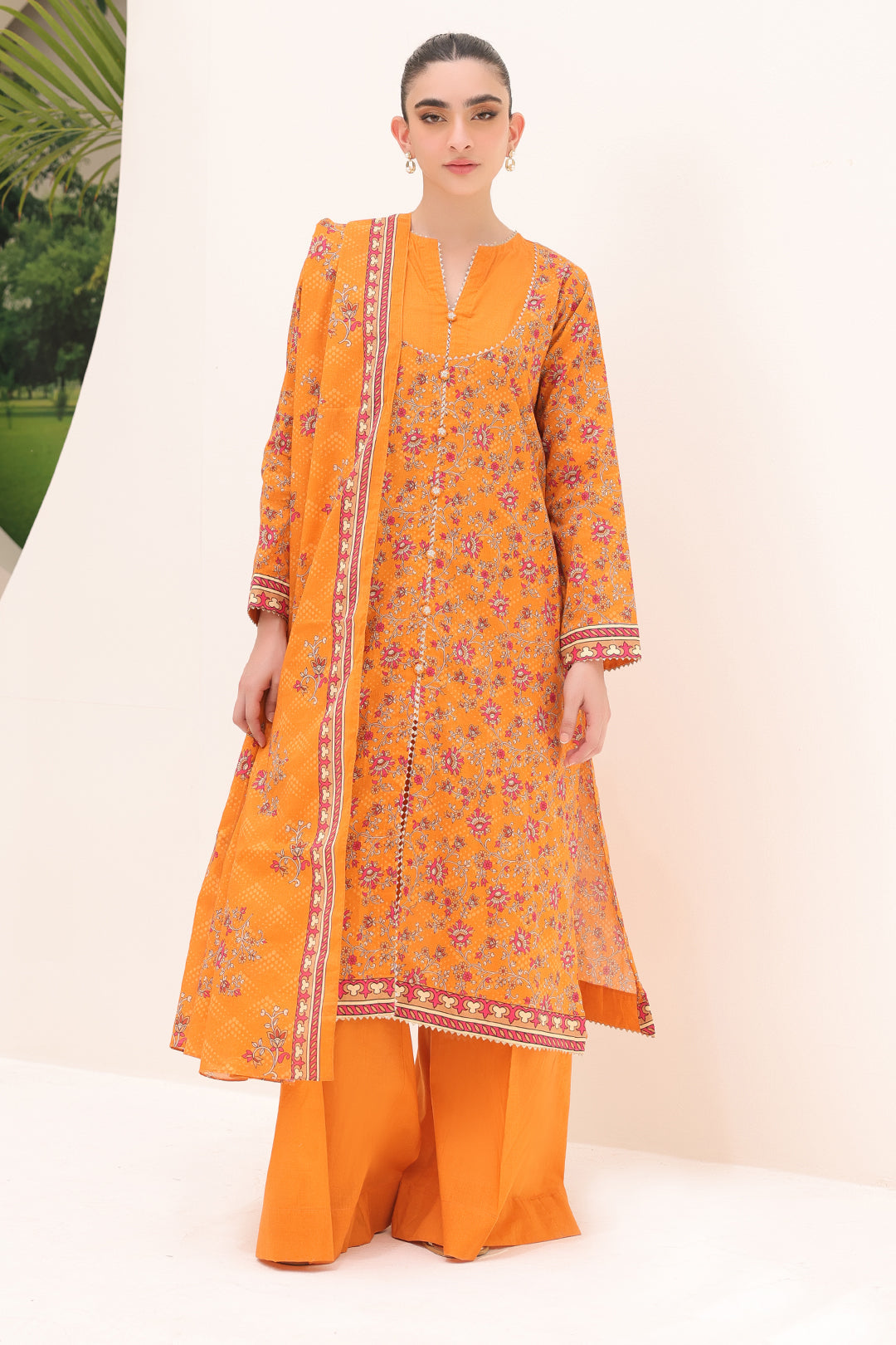 Zellbury | Unstitched 3 Piece Lawn | Shirt Shalwar Dupatta - 1226 - Designer Dress with Intricate embroidery and embellishments. Shop elegent wedding dress at Maria Faisal.