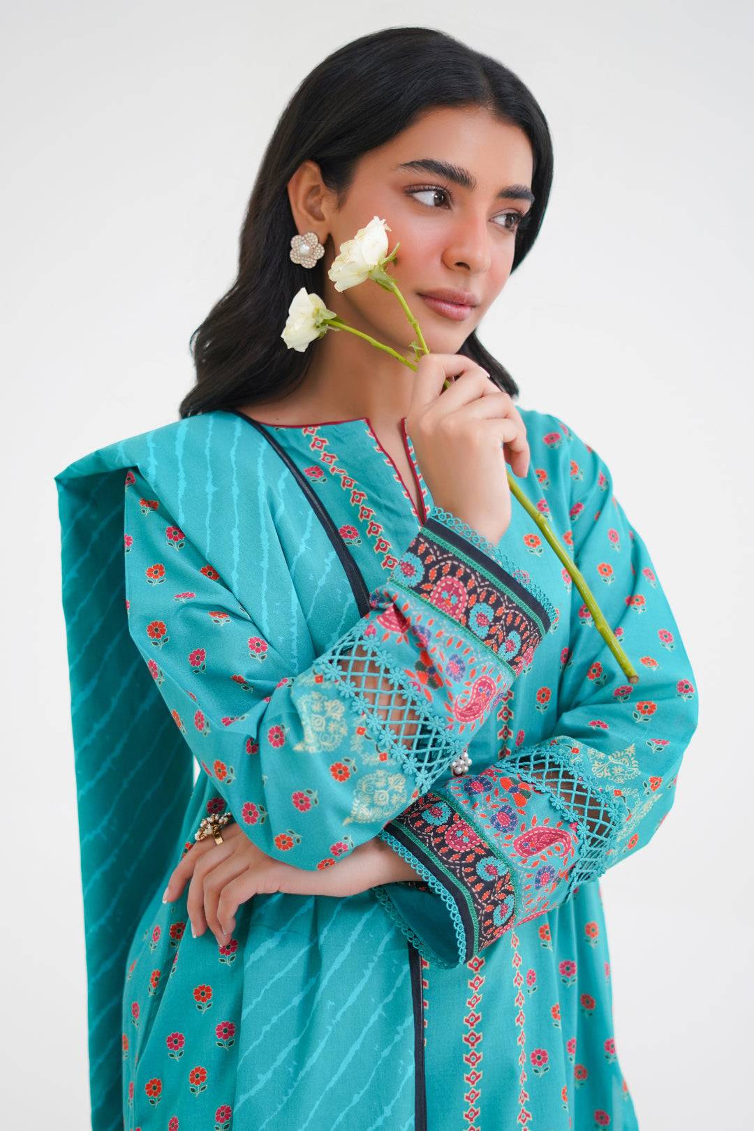 Zellbury | Unstitched 3 Piece Lawn | Shirt Shalwar Dupatta - 1227 by Maria Faisal - Registered Vendor of : Zellbury Women - type : Essential Unstitched - 100% original wedding dresses