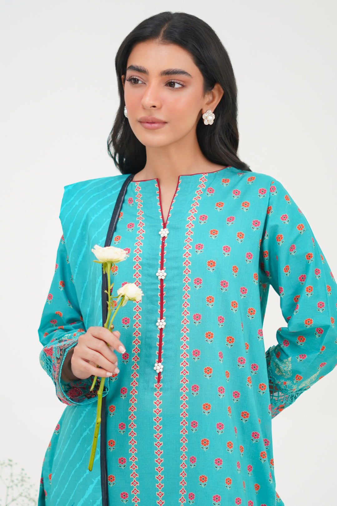 Zellbury | Unstitched 3 Piece Lawn | Shirt Shalwar Dupatta - 1227 - Designer Dress with Intricate embroidery and embellishments. Shop elegent wedding dress at Maria Faisal.