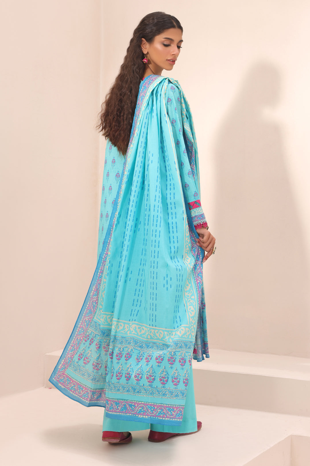 Zellbury | Unstitched 3 Piece Lawn | Shirt Shalwar Dupatta - 1231 - Designer Dress with Intricate embroidery and embellishments. Shop elegent wedding dress at Maria Faisal.
