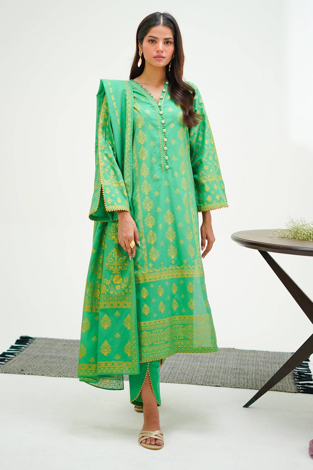 Zellbury | Unstitched 3 Piece Lawn | Shirt Shalwar Dupatta - 1237 by Maria Faisal - Registered Vendor of : Zellbury Women - type : Essential Unstitched - 100% original wedding dresses