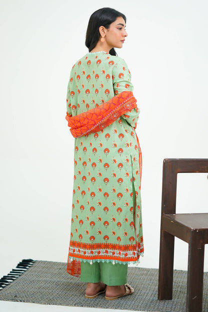 Zellbury | Unstitched 3 Piece Lawn | Shirt Shalwar Dupatta - 1325 by Maria Faisal - Registered Vendor of : Zellbury Women - type : Essential Unstitched - 100% original wedding dresses