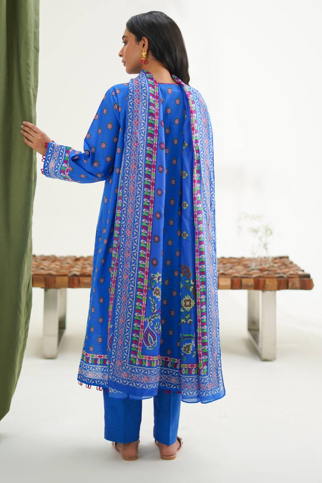 Zellbury | Unstitched 3 Piece Lawn | Shirt Shalwar Dupatta - 1326 by Maria Faisal - Registered Vendor of : Zellbury Women - type : Essential Unstitched - 100% original wedding dresses