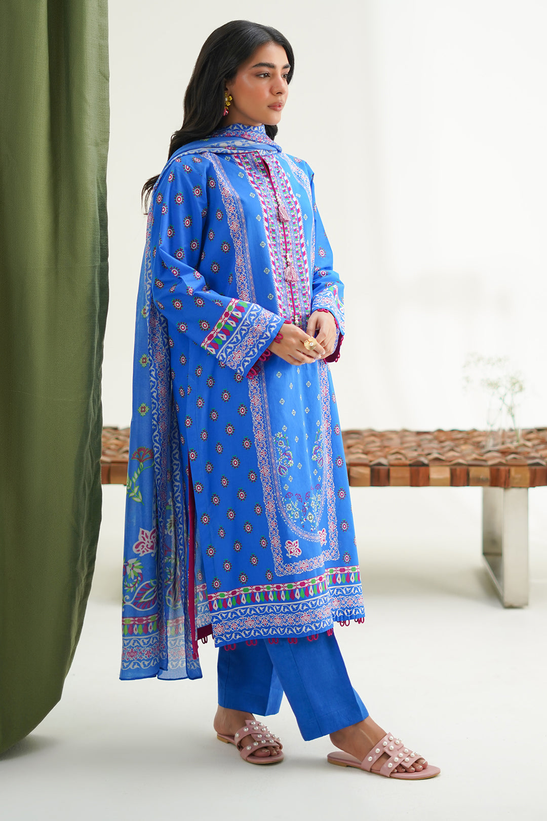 Zellbury | Unstitched 3 Piece Lawn | Shirt Shalwar Dupatta - 1326 by Maria Faisal - Registered Vendor of : Zellbury Women - type : Essential Unstitched - 100% original wedding dresses