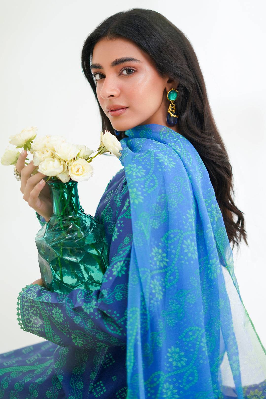 Zellbury | Unstitched 3 Piece Lawn | Shirt Shalwar Dupatta - 1417 by Maria Faisal - Registered Vendor of : Zellbury Women - type : Essential Unstitched - 100% original wedding dresses