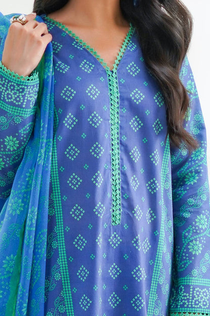 Zellbury | Unstitched 3 Piece Lawn | Shirt Shalwar Dupatta - 1417 by Maria Faisal - Registered Vendor of : Zellbury Women - type : Essential Unstitched - 100% original wedding dresses