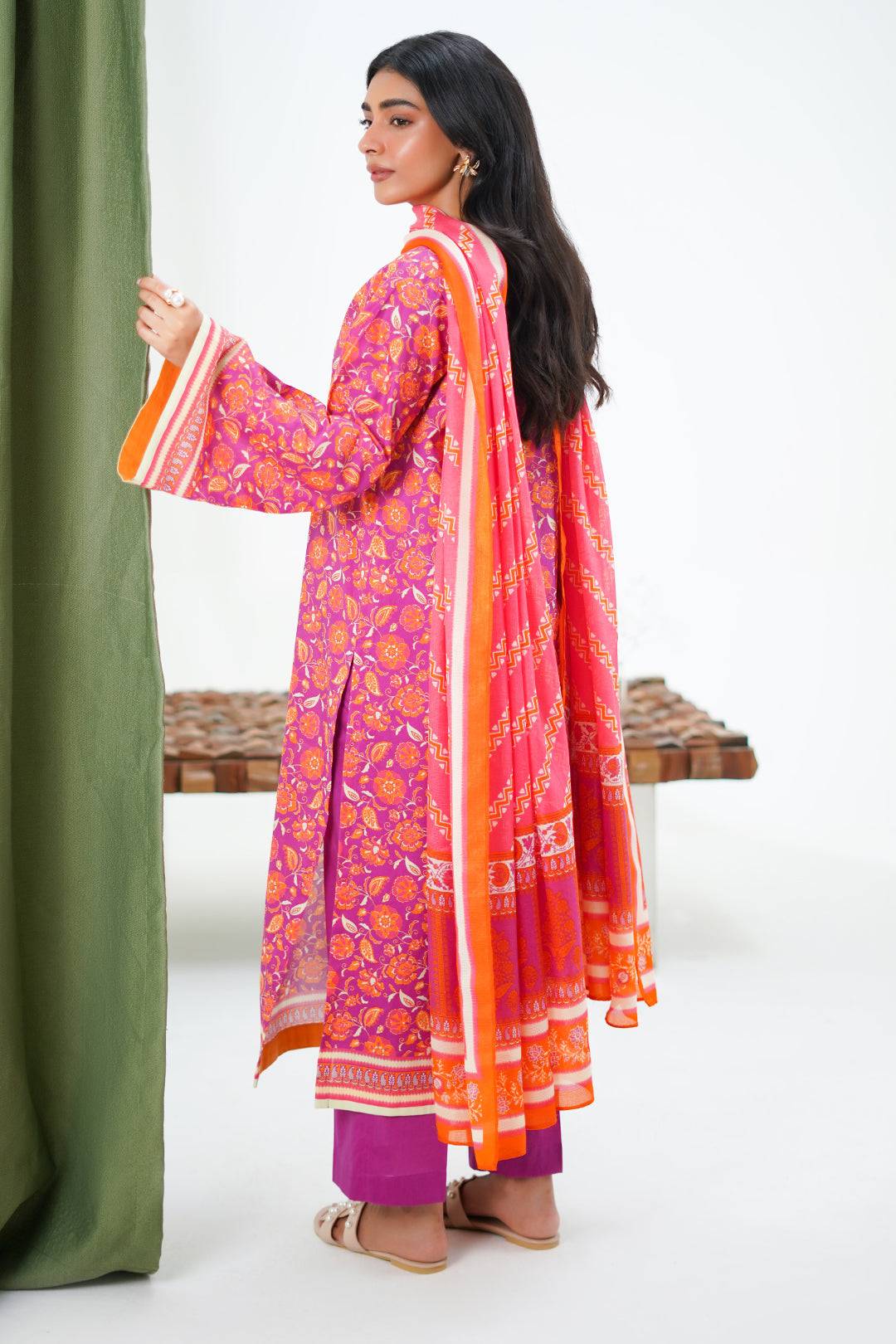 Zellbury | Unstitched 3 Piece Lawn | Shirt Shalwar Dupatta - 1421 by Maria Faisal - Registered Vendor of : Zellbury Women - type : Essential Unstitched - 100% original wedding dresses