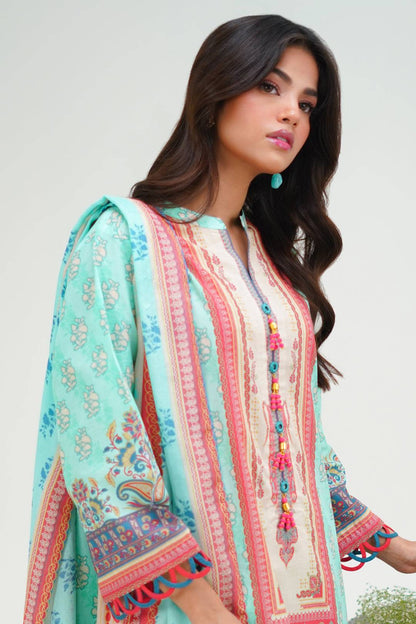 Zellbury | Unstitched 3 Piece Lawn | Shirt Shalwar Dupatta - 1504 by Maria Faisal - Registered Vendor of : Zellbury Women - type : Essential Unstitched - 100% original wedding dresses