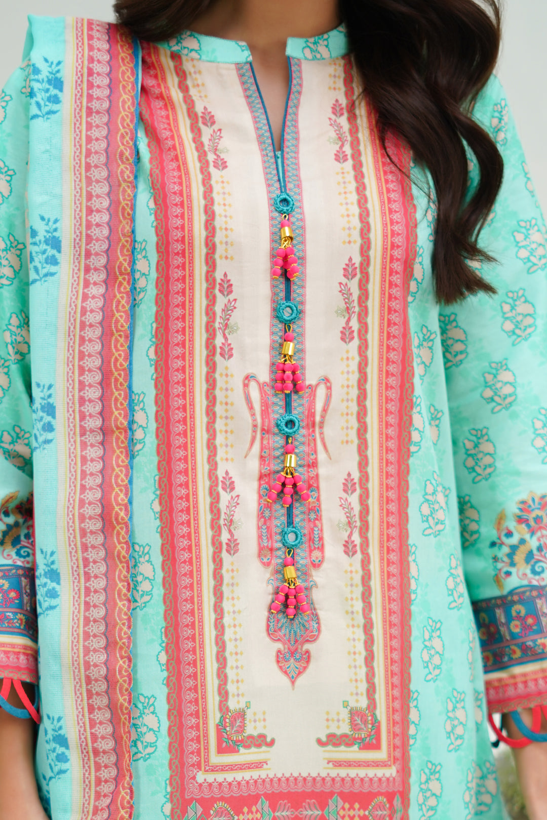 Zellbury | Unstitched 3 Piece Lawn | Shirt Shalwar Dupatta - 1504 - Designer Dress with Intricate embroidery and embellishments. Shop elegent wedding dress at Maria Faisal.