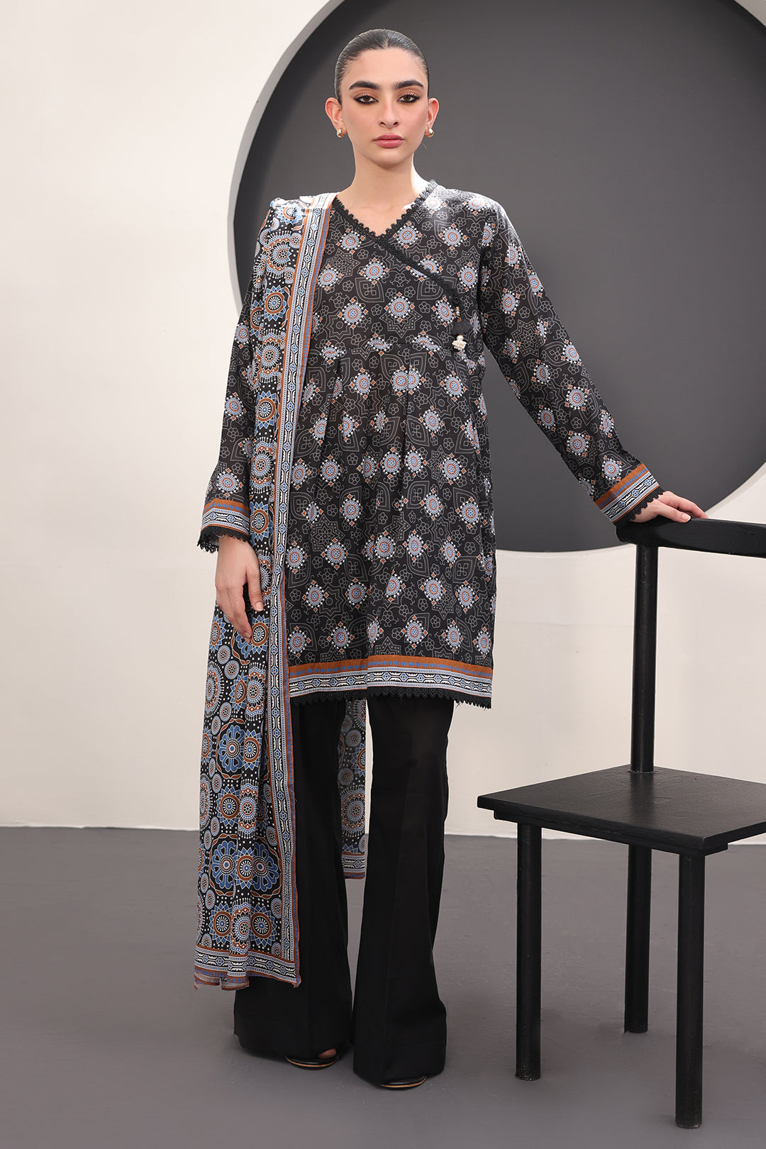 Zellbury | Unstitched 3 Piece Lawn | Shirt Shalwar Dupatta - 1508 - Designer Dress with Intricate embroidery and embellishments. Shop elegent wedding dress at Maria Faisal.