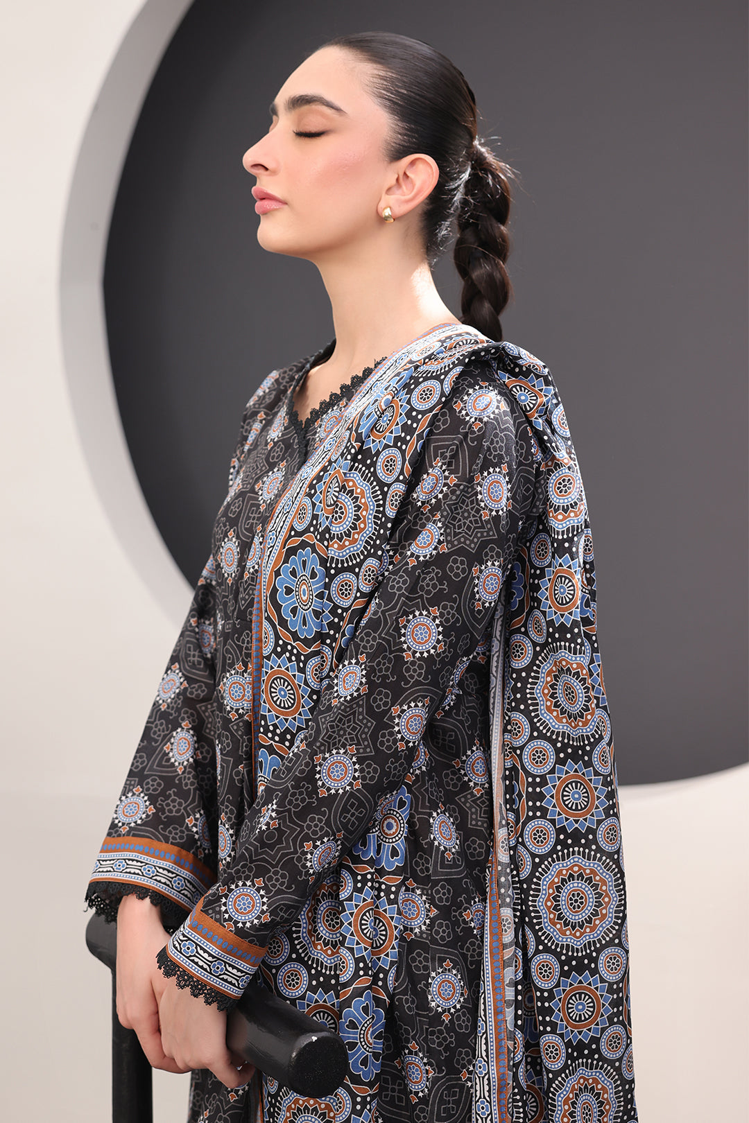 Zellbury | Unstitched 3 Piece Lawn | Shirt Shalwar Dupatta - 1508 - Designer Dress with Intricate embroidery and embellishments. Shop elegent wedding dress at Maria Faisal.