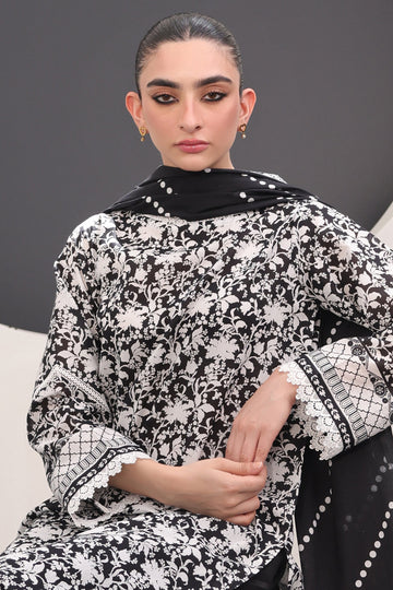 Zellbury | Unstitched 3 Piece Lawn | Shirt Shalwar Dupatta - 1526 - Designer Dress with Intricate embroidery and embellishments. Shop elegent wedding dress at Maria Faisal.
