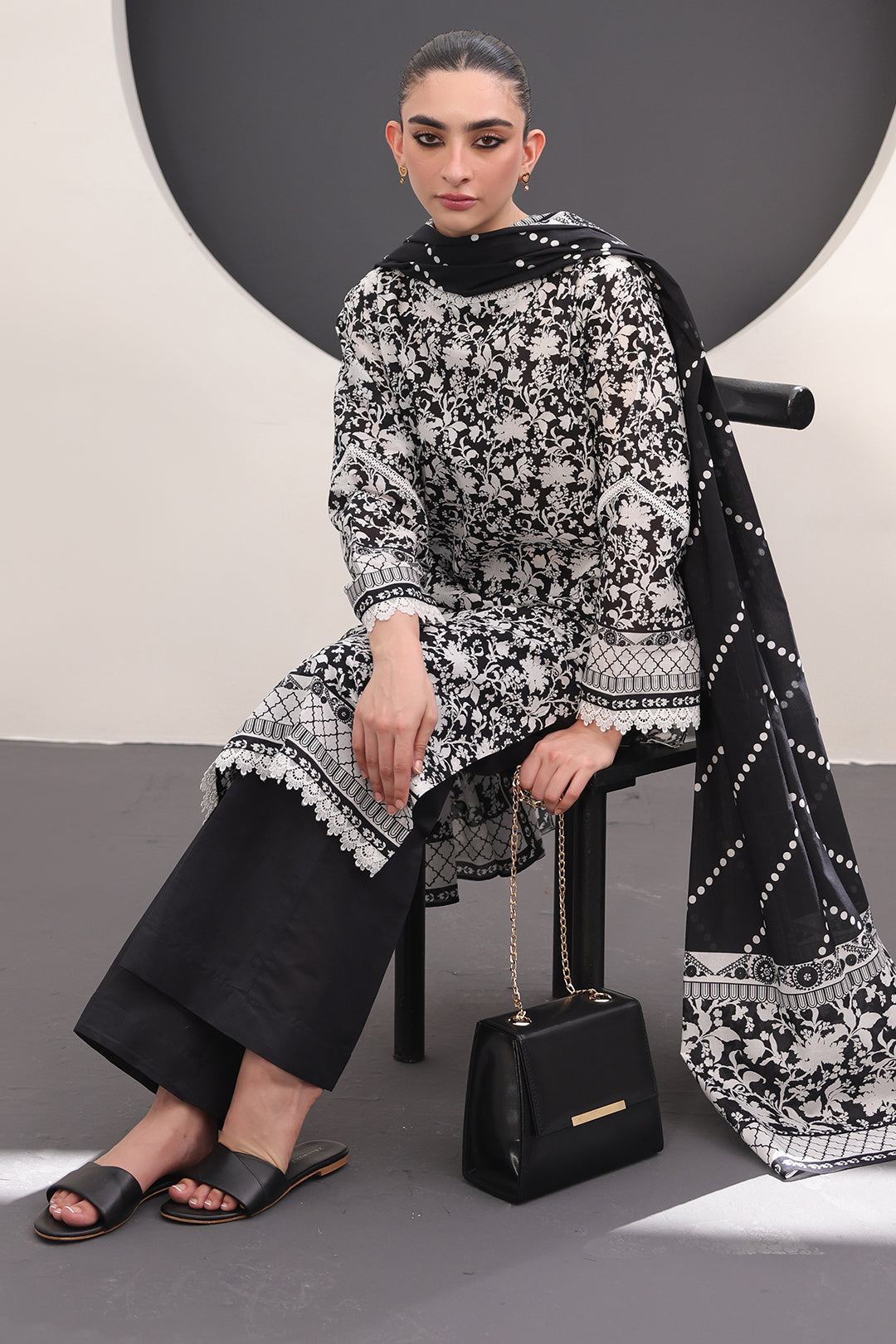 Zellbury | Unstitched 3 Piece Lawn | Shirt Shalwar Dupatta - 1526 - Designer Dress with Intricate embroidery and embellishments. Shop elegent wedding dress at Maria Faisal.