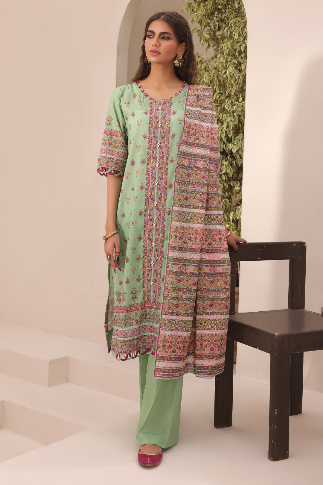 Zellbury | Unstitched 3 Piece Lawn | Shirt Shalwar Dupatta - 1669 - Designer Dress with Intricate embroidery and embellishments. Shop elegent wedding dress at Maria Faisal.