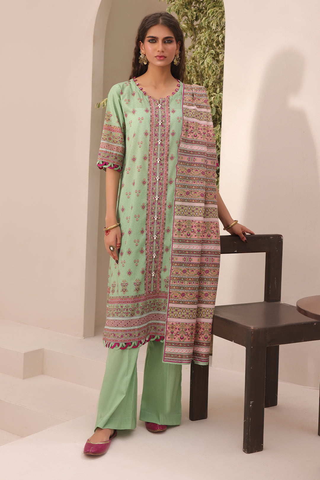 Zellbury | Unstitched 3 Piece Lawn | Shirt Shalwar Dupatta - 1669 - Designer Dress with Intricate embroidery and embellishments. Shop elegent wedding dress at Maria Faisal.