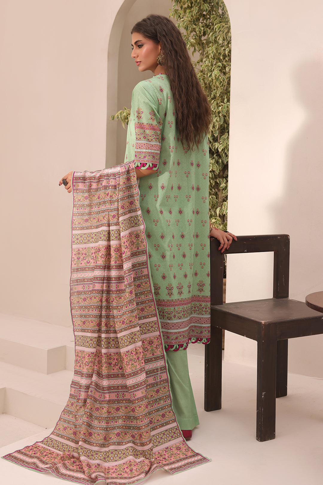 Zellbury | Unstitched 3 Piece Lawn | Shirt Shalwar Dupatta - 1669 - Designer Dress with Intricate embroidery and embellishments. Shop elegent wedding dress at Maria Faisal.