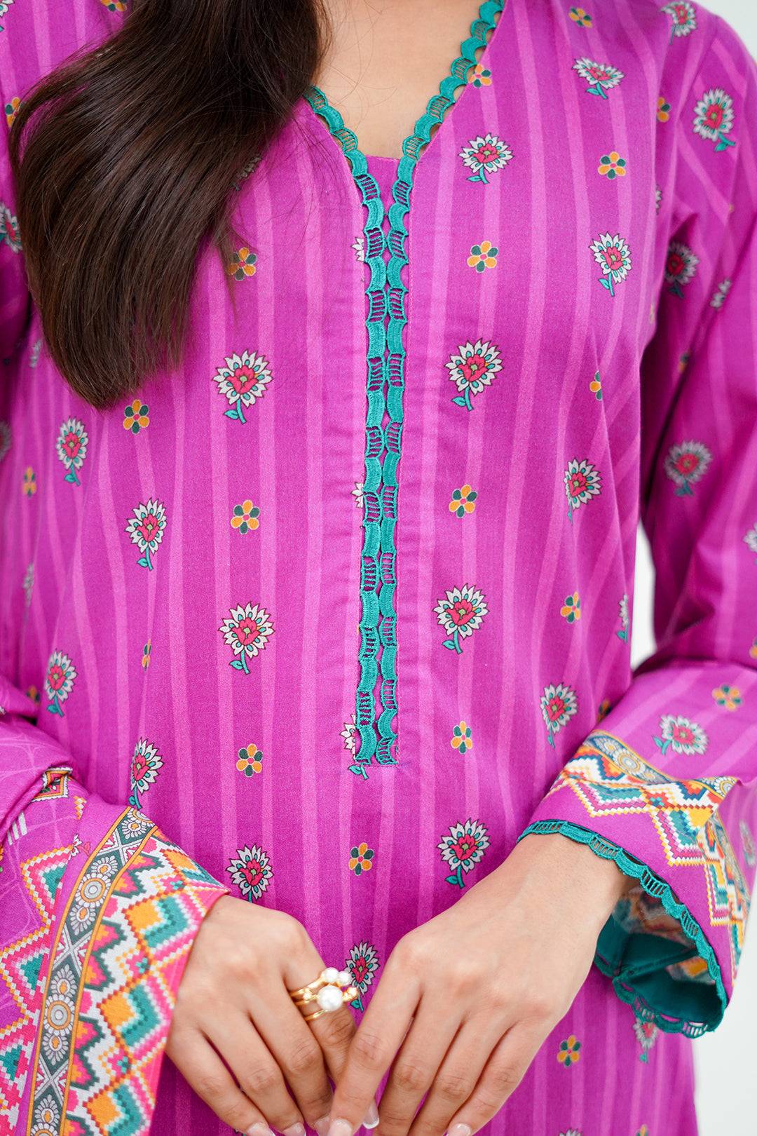 Zellbury | Unstitched 3 Piece Lawn | Shirt Shalwar Dupatta - 1671 by Maria Faisal - Registered Vendor of : Zellbury Women - type : Essential Unstitched - 100% original wedding dresses