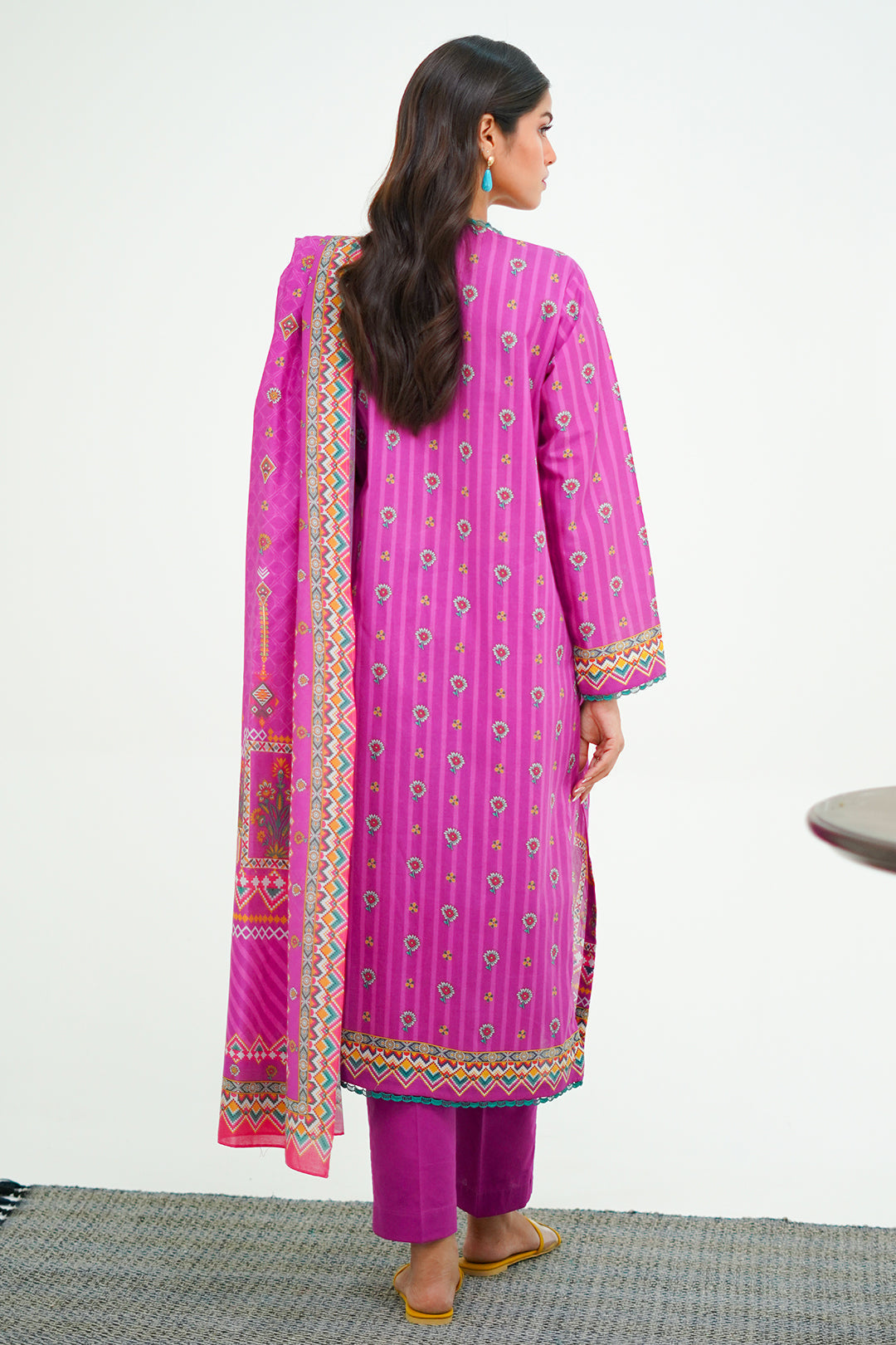 Zellbury | Unstitched 3 Piece Lawn | Shirt Shalwar Dupatta - 1671 - Designer Dress with Intricate embroidery and embellishments. Shop elegent wedding dress at Maria Faisal.