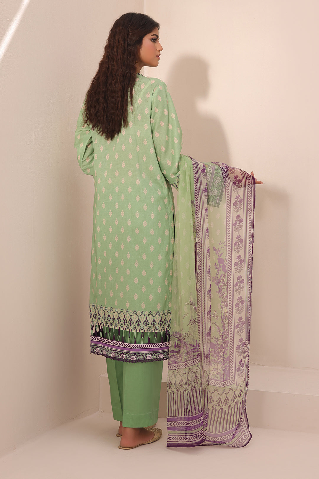 Zellbury | Unstitched 3 Piece Lawn | Shirt Shalwar Dupatta - 1696 - Designer Dress with Intricate embroidery and embellishments. Shop elegent wedding dress at Maria Faisal.