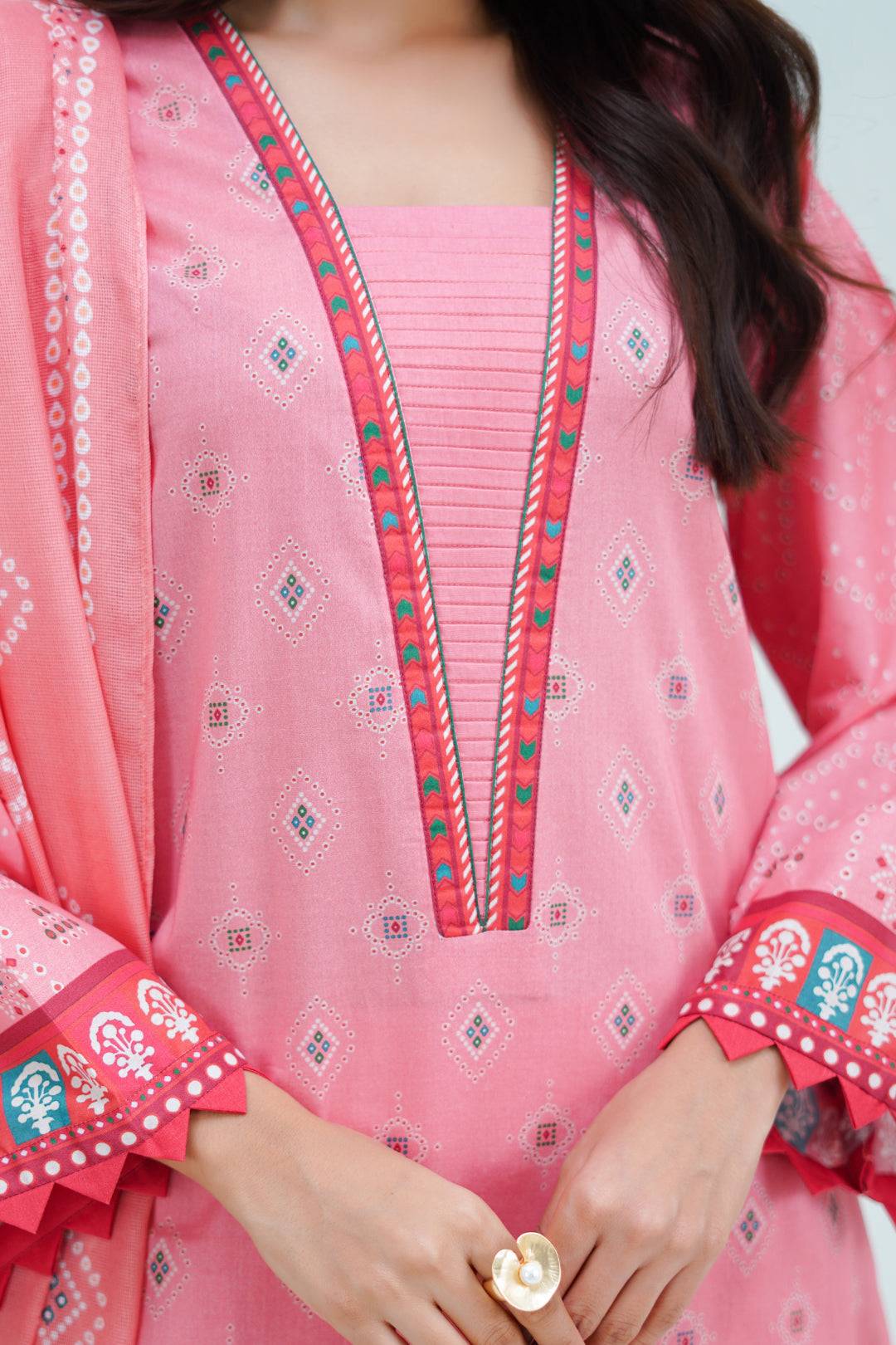 Zellbury | Unstitched 3 Piece Lawn | Shirt Shalwar Dupatta - 1719 by Maria Faisal - Registered Vendor of : Zellbury Women - type : Essential Unstitched - 100% original wedding dresses