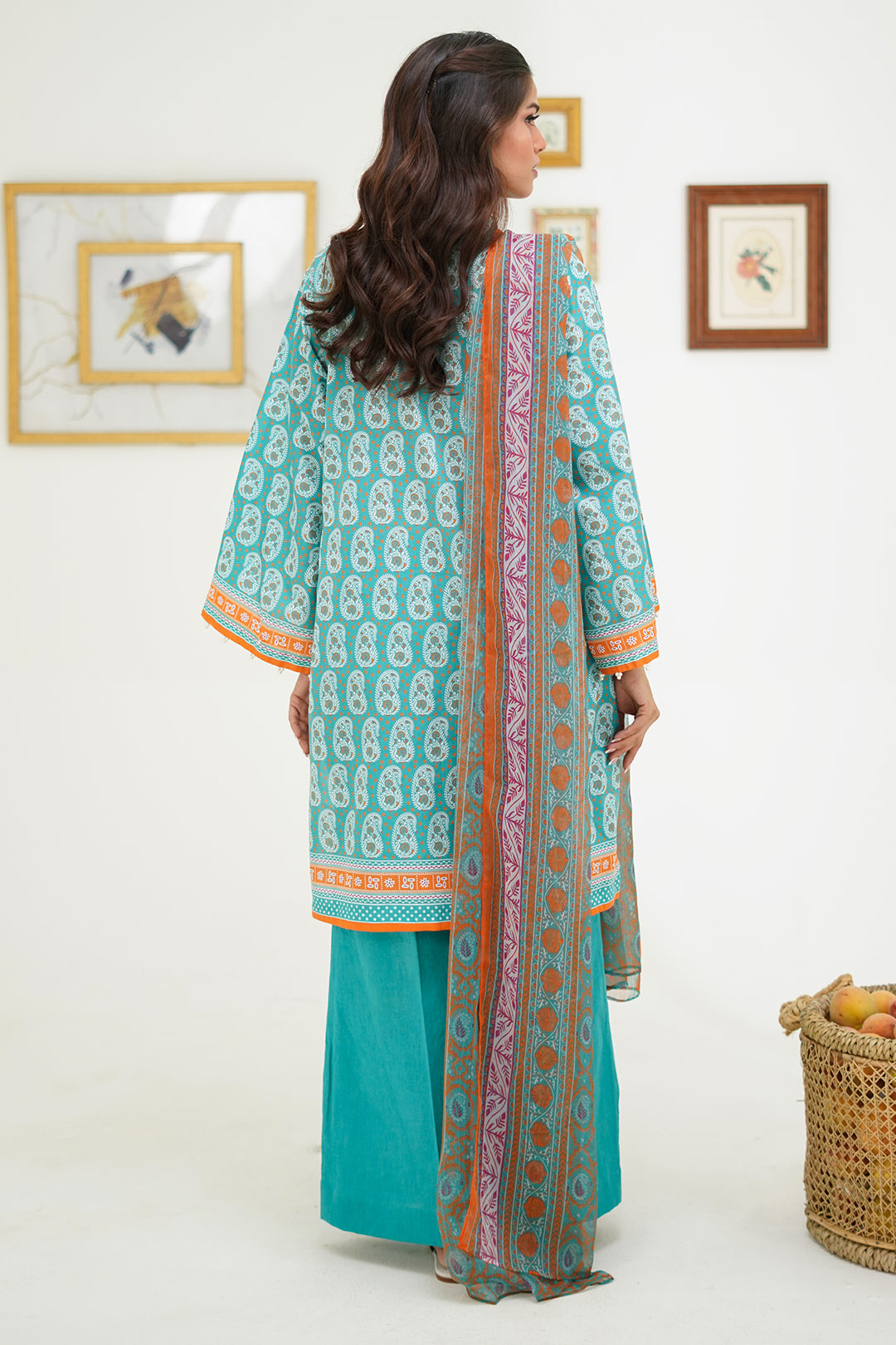 Zellbury | Unstitched 3 Piece Lawn | Shirt Shalwar Dupatta - 1721 - Designer Dress with Intricate embroidery and embellishments. Shop elegent wedding dress at Maria Faisal.