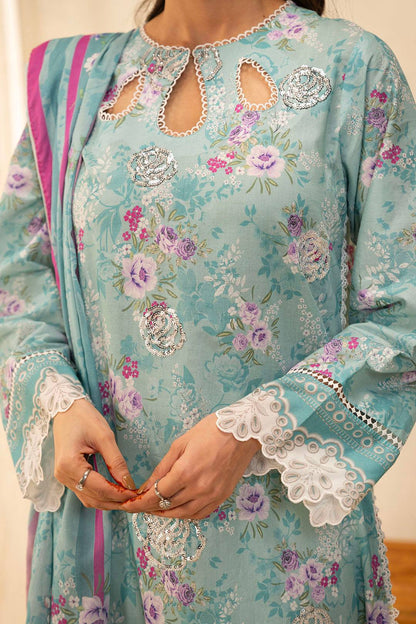 Zellbury | Unstitched 2 Piece Lawn | Embroidered Shirt Dupatta - 0021 by Maria Faisal - Registered Vendor of : Zellbury Women - type : Essential Unstitched - 100% original wedding dresses