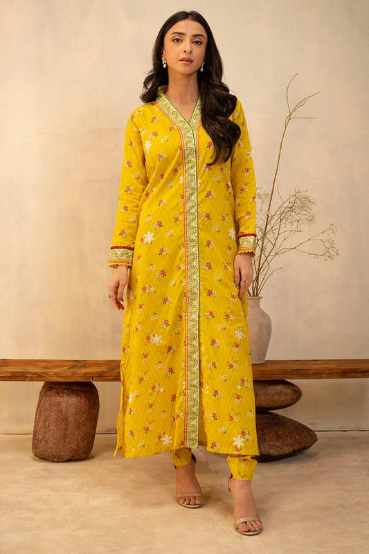 Zellbury | Unstitched 2 Piece Lawn | Embroidered Shirt Shalwar - 0098 by Maria Faisal - Registered Vendor of : Zellbury Women - type : Essential Unstitched - 100% original wedding dresses