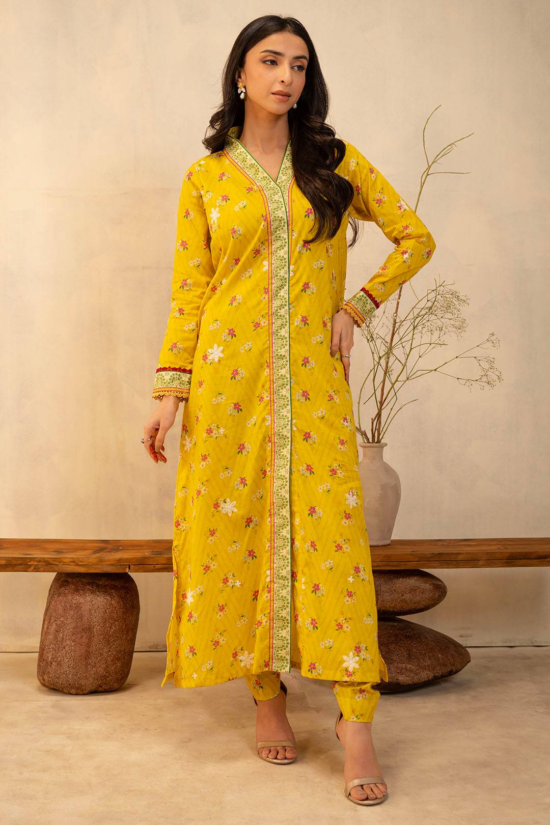 Zellbury | Unstitched 2 Piece Lawn | Embroidered Shirt Shalwar - 0098 by Maria Faisal - Registered Vendor of : Zellbury Women - type : Essential Unstitched - 100% original wedding dresses