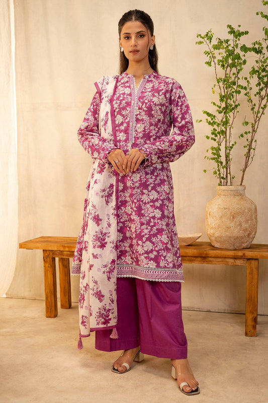 Zellbury | Unstitched 2 Piece Lawn | Shirt Dupatta - 0005 by Maria Faisal - Registered Vendor of : Zellbury Women - type : Essential Unstitched - 100% original wedding dresses