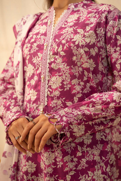 Zellbury | Unstitched 2 Piece Lawn | Shirt Dupatta - 0005 by Maria Faisal - Registered Vendor of : Zellbury Women - type : Essential Unstitched - 100% original wedding dresses