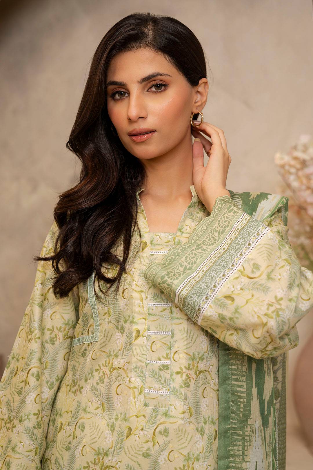 Zellbury | Unstitched 2 Piece Lawn | Shirt Dupatta - 0006 by Maria Faisal - Registered Vendor of : Zellbury Women - type : Essential Unstitched - 100% original wedding dresses