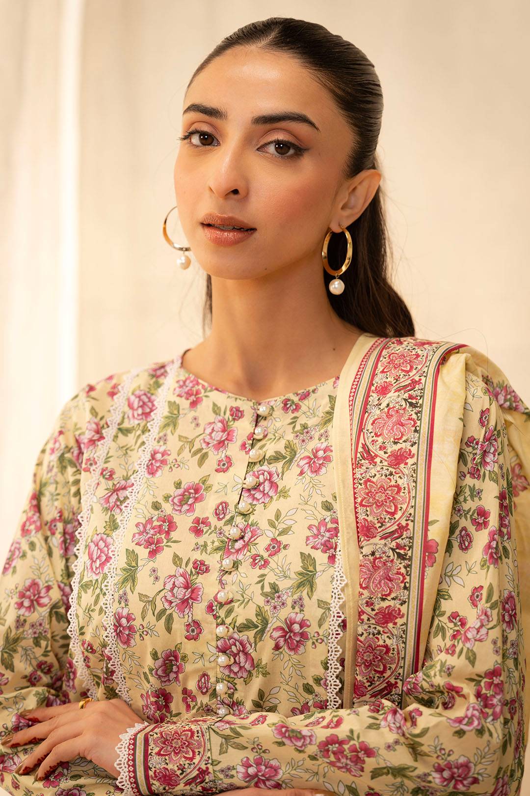 Zellbury | Unstitched 2 Piece Lawn | Shirt Dupatta - 0009 by Maria Faisal - Registered Vendor of : Zellbury Women - type : Essential Unstitched - 100% original wedding dresses