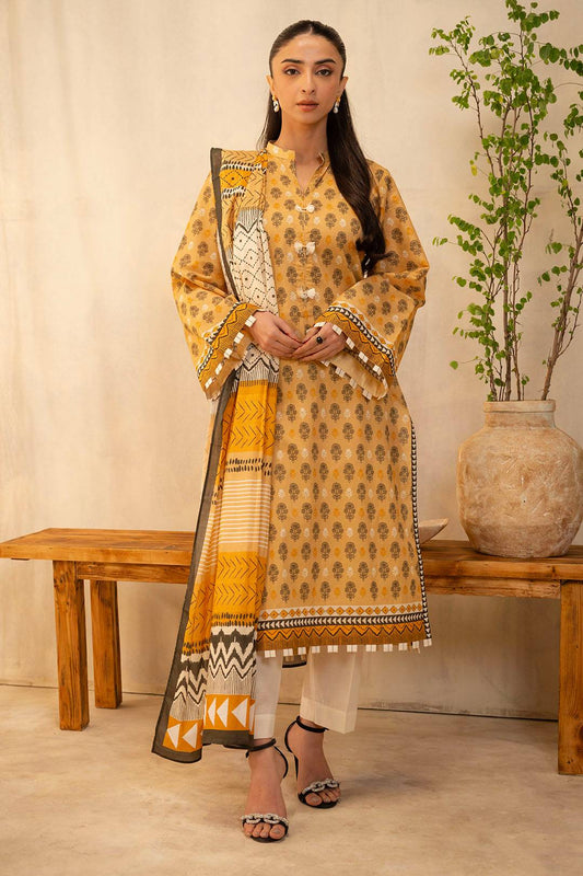 Zellbury | Unstitched 2 Piece Lawn | Shirt Dupatta - 0010 by Maria Faisal - Registered Vendor of : Zellbury Women - type : Essential Unstitched - 100% original wedding dresses